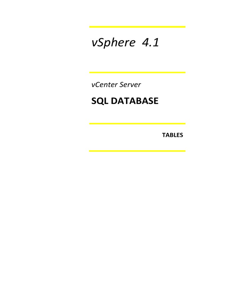 DB - Tables Del Vmware | PDF | Software | Computer Data