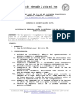 Notificacion Personal Segun El Articulo 2 de La Ley de Notificaciones PDF