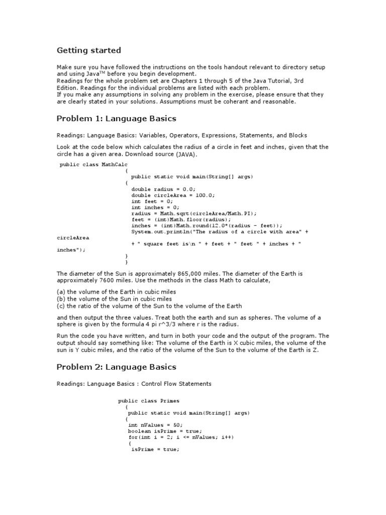 Java Examples1 | PDF