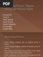 Legal - Borrowing Powers, Majority Powers and Minority Rights