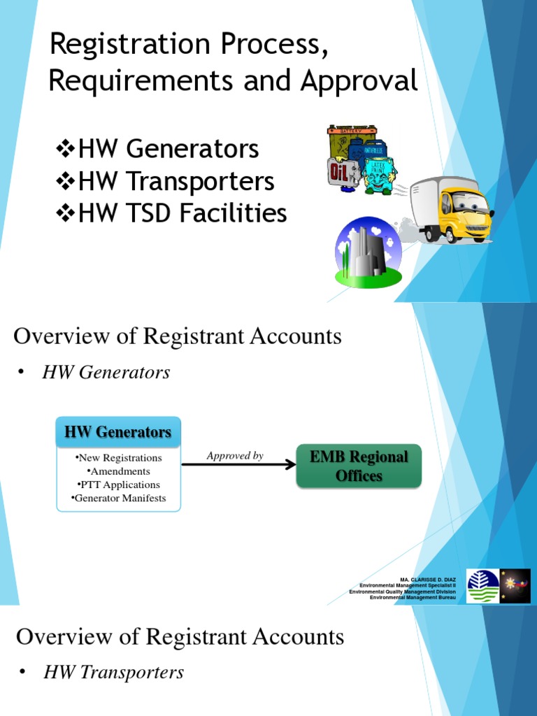 TSD Facility Registration Requirements | PDF | Economy And The ...
