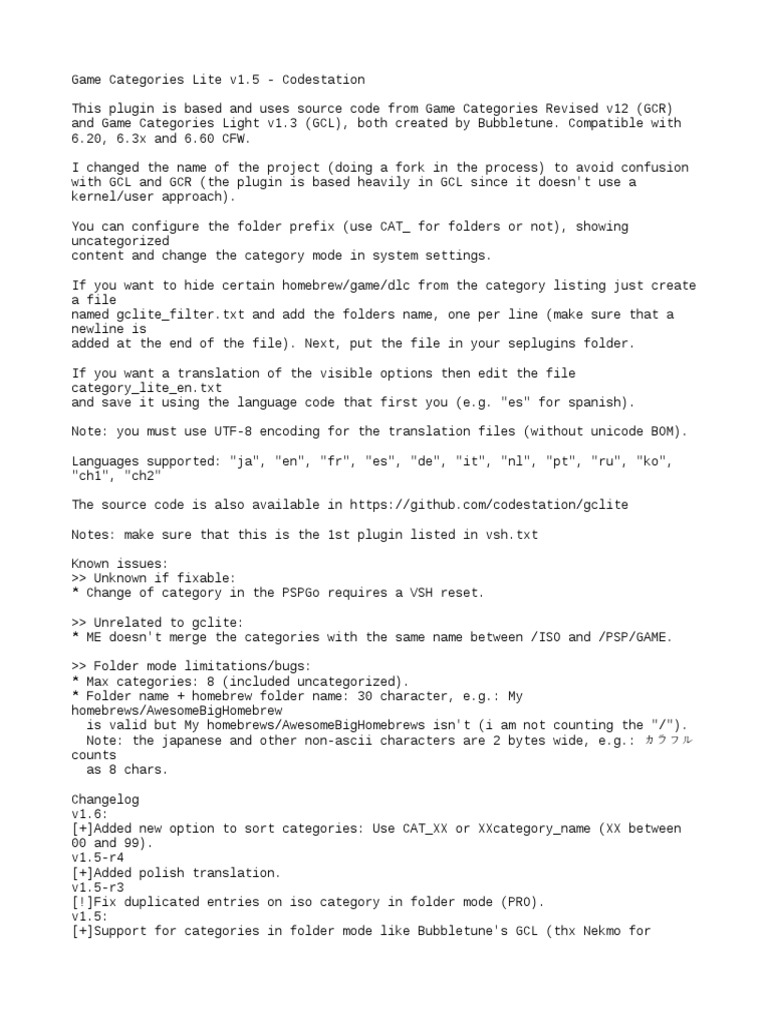 PSP Plugin for Game Organization | PDF | Text File | Software