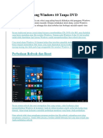 Cara Instal Ulang Windows 10 Tanpa DVD