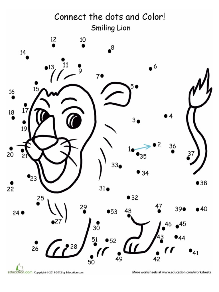 Connect The Dots Lion PDF PDF