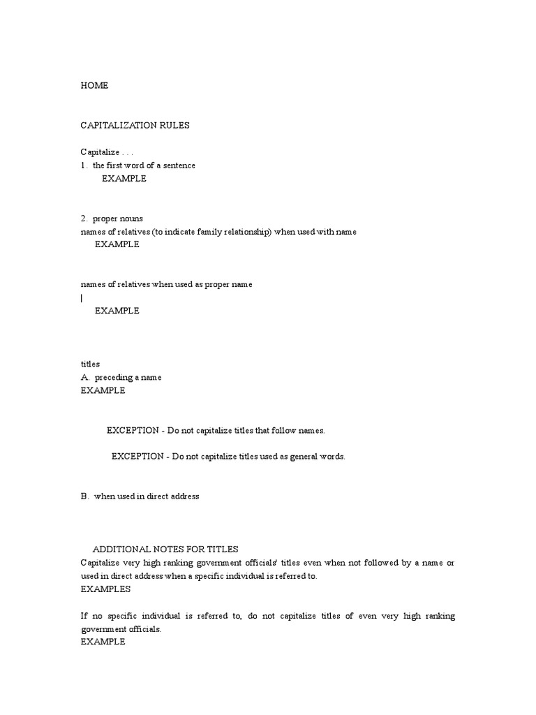Capitalization Rules | PDF | Word | Semiotics