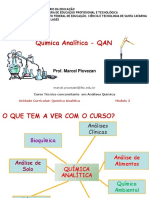 Química Analítica no Curso Técnico em Análises Química