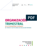 Organización Trimestral de Los Aprendizajes Esperados