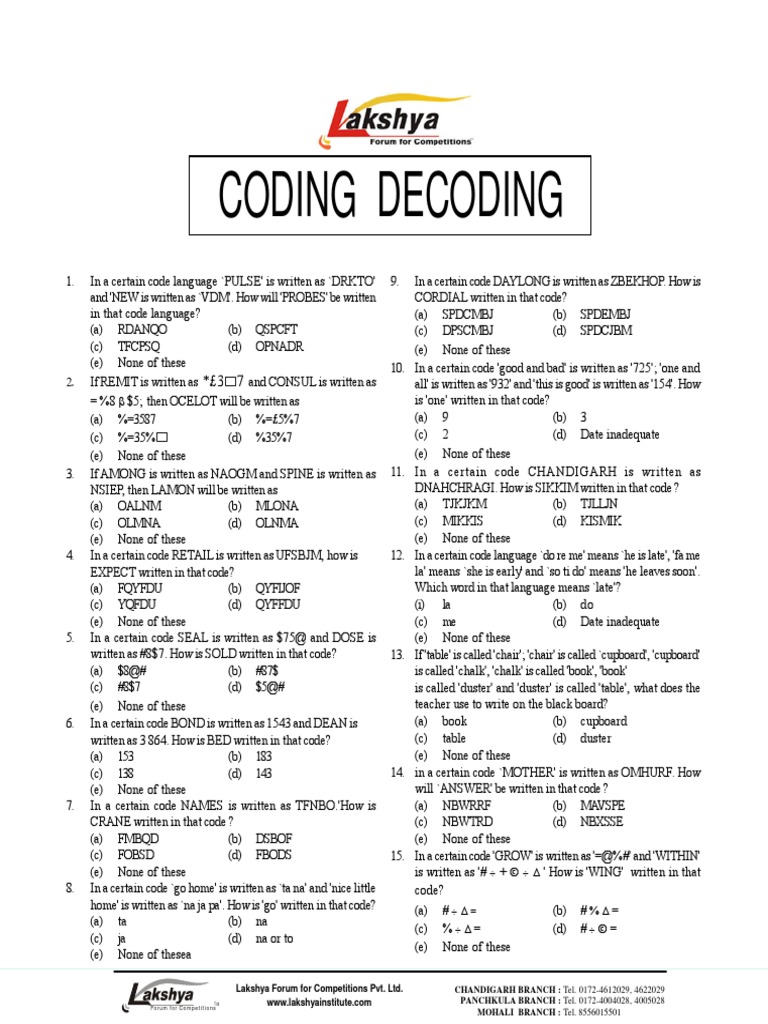 Coding Sheet 1 | Download Free PDF | Vision | Artistic Techniques