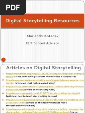 Digital Storytelling Resources