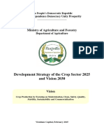 Lao Crop Sector Development Strategy 2025 and Vision 2030