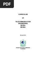 Draft Curriculum Telecommunication Engineering