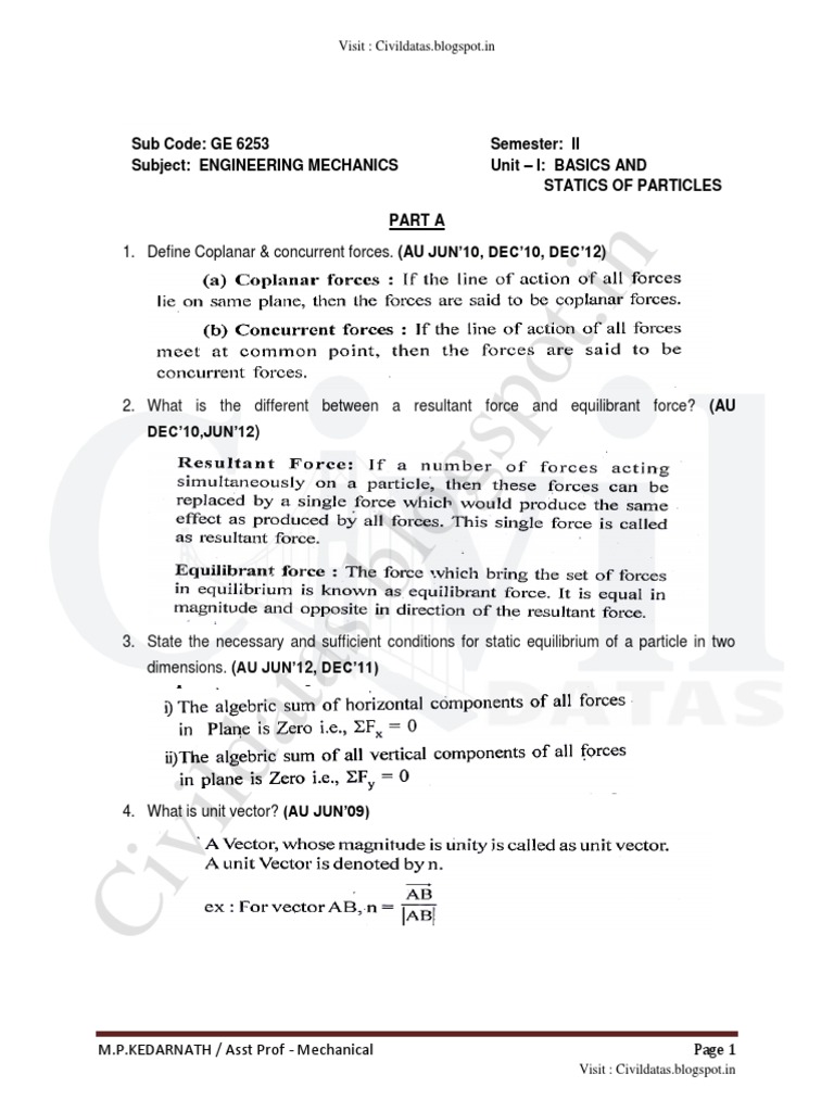 Em 1 | PDF | Force | Algebra