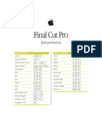 Final Cut Pro: Keyboard Shortcuts