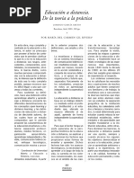 Educacion A Distancia de La Teoria A La Practica