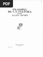Filosofía de la cultura - Alois Dempf