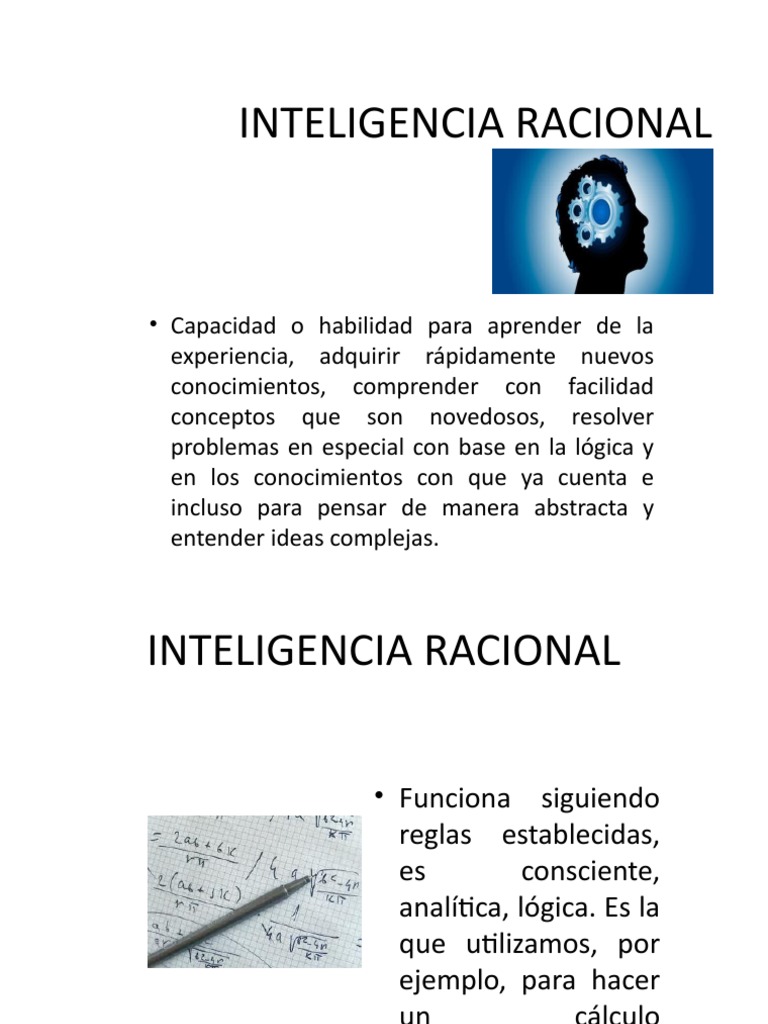 Definición y Aplicaciones de la Inteligencia Racional | PDF ...