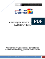 Petunjuk Penulisan KKL Program Studi Sistem Informasi 2016 2017 PDF