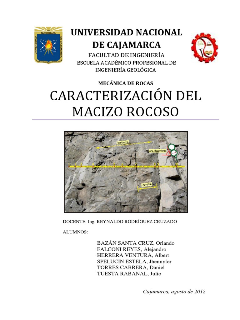 Caracterización del Macizo Rocoso en Ingeniería | PDF | Roca (geología ...