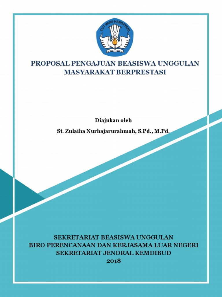 Proposal Beasiswa Unggulan Kemdikbud 2018 | Pdf