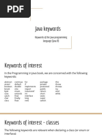 Java Language - Java Keywords