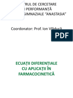 Ecuaţii Diferenţiale Cu Aplicaţii În Farmacocinetică