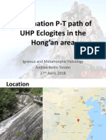 Exhumation P-T Path of UHP Eclogites in The