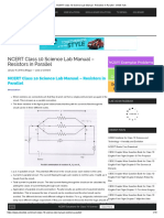 NCERT Class 10 Science Lab Manual - Resistors in Parallel - CBSE Tuts