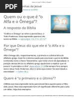 Quem Ou o Que é “o Alfa e o Ômega”