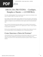 DIETA DA PROTEINA – Cardápio, Simples e Barato → (CONFIRA)