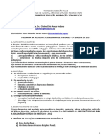 Didática II: programa e atividades da disciplina