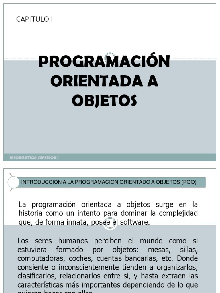 Historia de la Programación Orientada a Objetos | PDF | Objeto ...