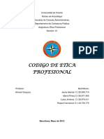 Analisis Del Codigo de Etica Profesional