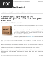 Como importar a produção de um colaborador para seu currículo Lattes (pero no mucho) | Marcelo Sabbatini