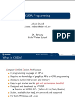 CUDA Programming: Johan Seland Johan - Seland@sintef - No