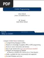 CUDA Programming: Johan Seland Johan - Seland@sintef - No