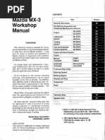 Manual de Serviços Mazda MX-3 1.6 B6 SOHC PDF | PDF