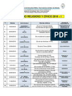 Cakendario Religioso Cívico 2018