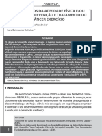 Os Benefícios Da Atividade Física e Ou Físico para Prevenção e Tratamento Do Câncer Exercício