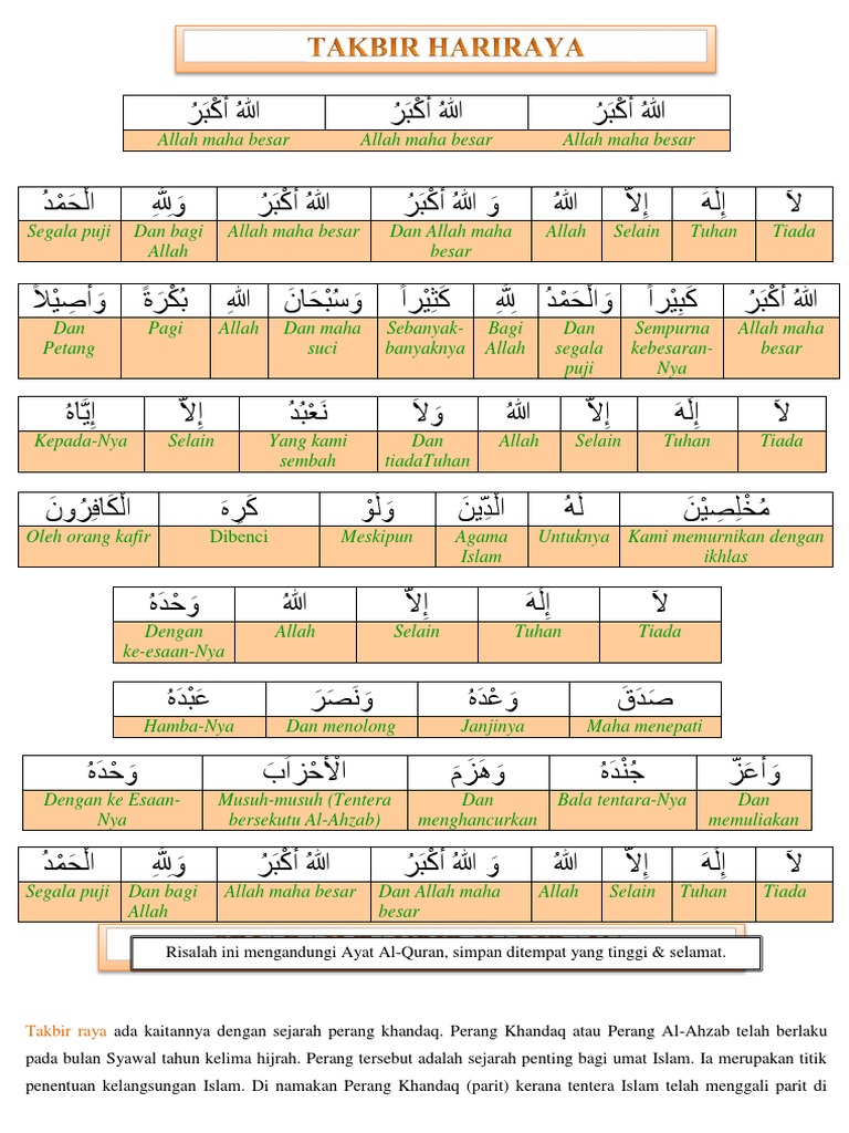 Takbir Raya - Edit v.6.1 | PDF
