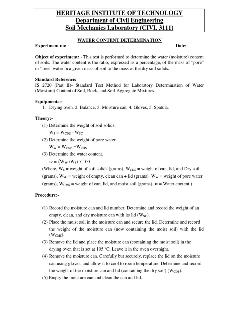 Soil Moisture Content Analysis | PDF | Soil | Natural Materials