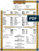 Changeling 20th Edition 4 Page Character Sheet