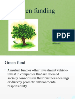 Green Funding: by Sinduja A 09mba51