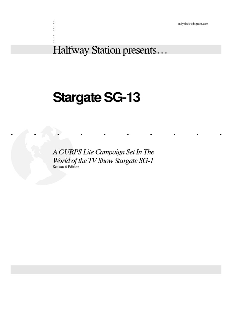 Stargate SG13 PDF | PDF | Mythology Of Stargate | Stargate