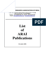 List ARAI Publications (June 2009)