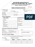 CTT Exam Application Form