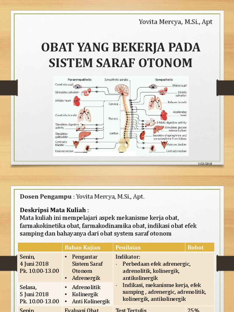 Obat Sistem Saraf Otonom PDF | PDF