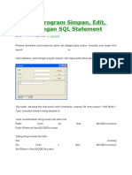Program Simpan, Edit, Hapus Dengan SQL Statement
