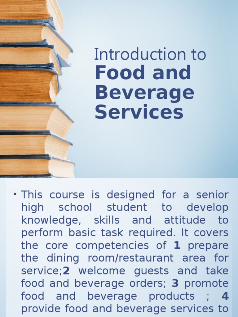 Introduction To: Food and Beverage Services | PDF