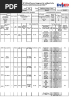 School Form 7 (SF7) School Personnel Assignment List and Basic Profile