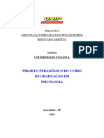 Projeto pedagógico do curso de graduação em Psicologia